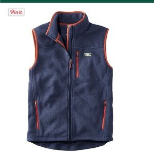 LL Bean sweater fleece vest size XXL. NWT blue & rust color.